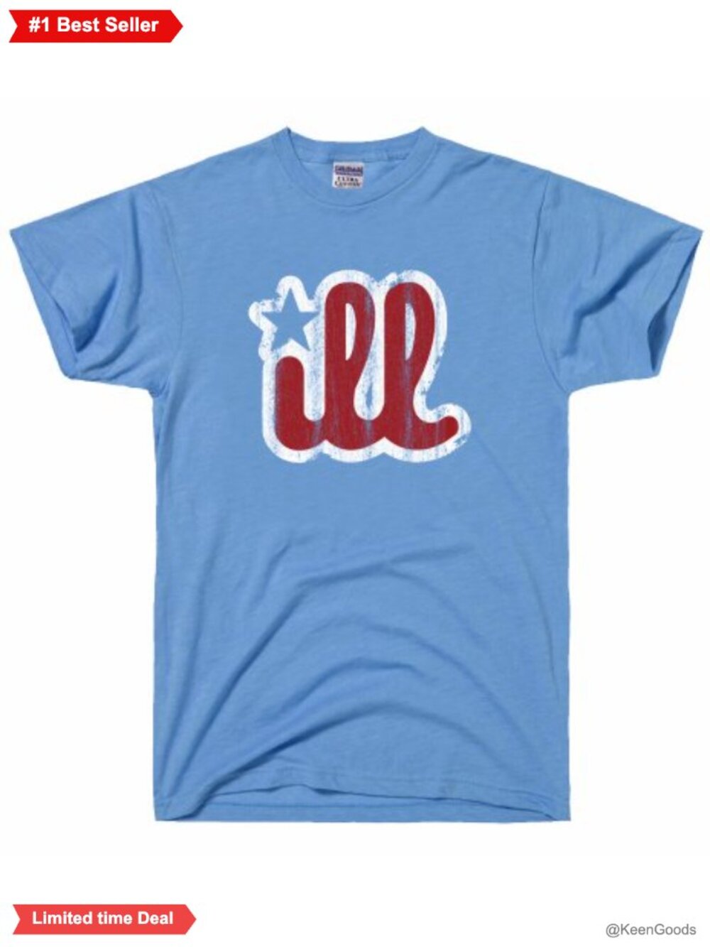 Men's Vintage Phillies Graphic T-Shirt Cotton Crew Neck Short Sleeve Tee